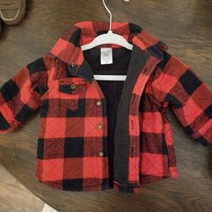 Flannel fleece lined jacket